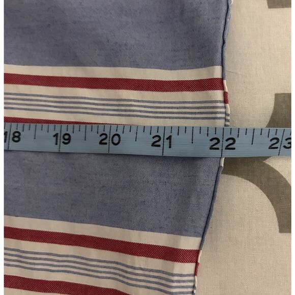 Craft + Flow Men's XL Red White & Blue Striped Button Down Short Sleeve Shirt - Picture 7 of 9